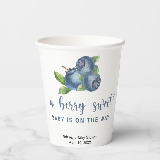 Zoete bosbessen papieren bekers (Achterkant)