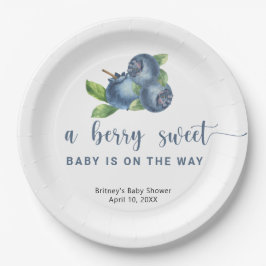 Zoete bosbessen papieren bordje