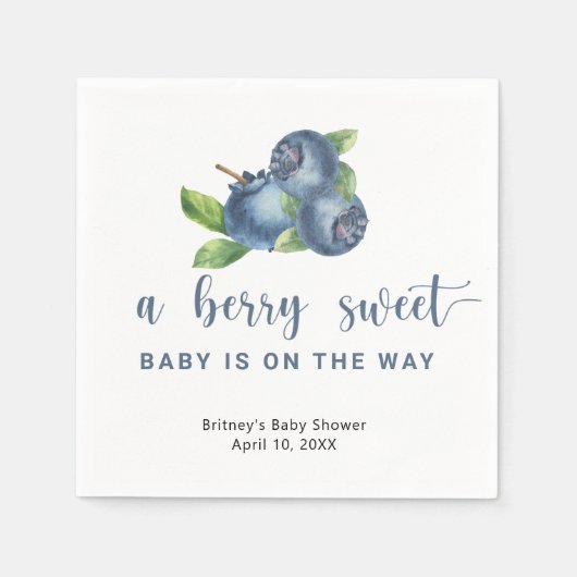Zoete bosbessen servet (Voorkant)