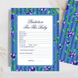Zoete Bosbessen Voorspelling Voor Baby Shower Spel
