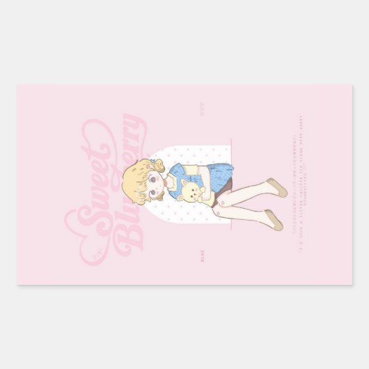Zoete Bosbessendromen ✩°｡ ⋆｡°✩  Rechthoekige Sticker (Voorkant)