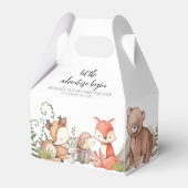 Zoete bosdier baby shower bedankdoosjes (Achterkant)