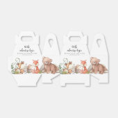 Zoete bosdier baby shower bedankdoosjes (Uitgevouwen)