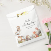 Zoete bosdier baby shower bedankzakje (Gezegeld)