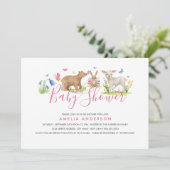 Zoete Bosdier Baby Shower Kaart (Staand voorkant)