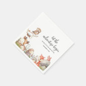 Zoete bosdier Baby shower Servet (Hoek)