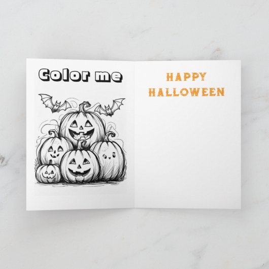 Zoete bosfee halloween kaart (Binnen)
