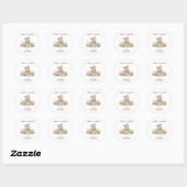Zoete Bosvosbaby Shower Sticker (Vel)