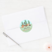 Zoete bosvrienden baby shower stickers (Envelop)