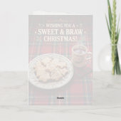 Zoete Braw Shortbread Kerstkaart Kaart (Achterkant)