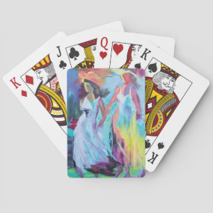 Zoete Bries Originele Schilderij Pokerkaarten