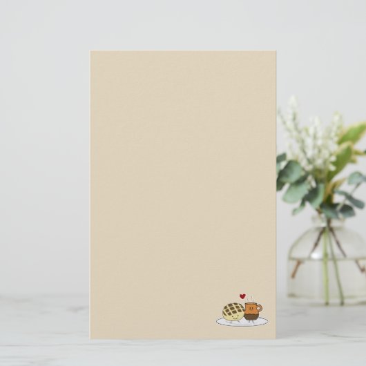 Zoete brood met hete chocolade Pan dulce Mexicaans Briefpapier (Staand voorkant)