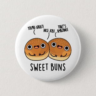 Zoete broodjes grappige bakwoordgrapje ronde button 5,7 cm