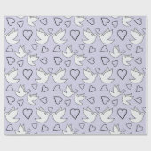 Zoete Bruiloftsdieven voor Verloving Feest Naadloo Cadeaupapier (Vlak)