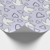 Zoete Bruiloftsdieven voor Verloving Feest Naadloo Cadeaupapier (Hoek)