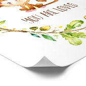 Zoete Bruine Waterverf Aapje Je Wordt Geliefd Poster (Hoek)