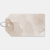 Zoete bruine waterverf teddybeer Baby shower Cadeaulabel (Achterkant Horizontaal)