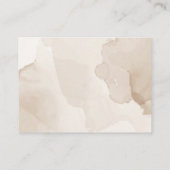 Zoete bruine waterverf teddybeer Baby shower Informatiekaartje (Achterkant)