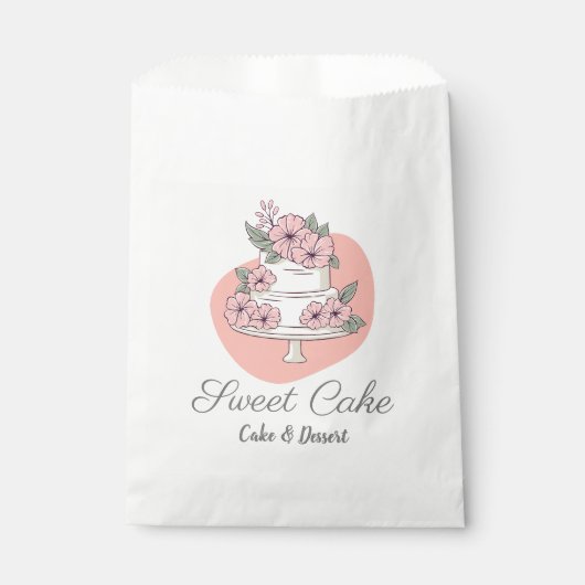 Zoete Cake Bakkerij Cake & Dessert Logo Bedankzakje (Voorkant)