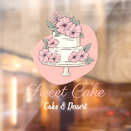 Zoete Cake Bakkerij Cake & Dessert Logo Raamsticker