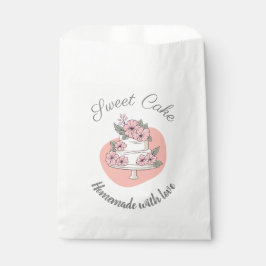 Zoete Cake Bakkerij Logo Papieren Zakken Bedankzakje