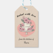Zoete Cake "gebakken met liefde" Cadeaulabel (Voorkant)