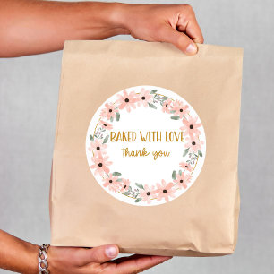 Zoete Cake "Gebakken met liefde" Sticker