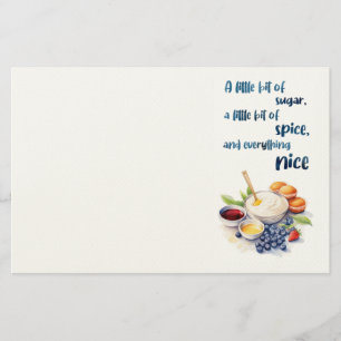 Zoete cake ontwerp briefpapier