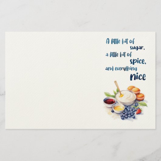 Zoete cake ontwerp briefpapier (Voorkant)