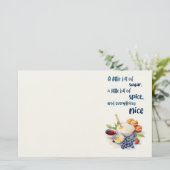 Zoete cake ontwerp briefpapier (Staand voorkant)