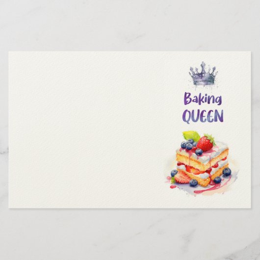 Zoete cake ontwerp  briefpapier (Voorkant)