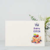 Zoete cake ontwerp  briefpapier (Staand voorkant)