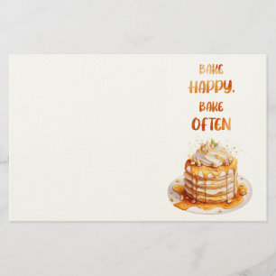 Zoete cake ontwerp briefpapier