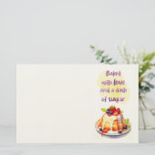 Zoete cake ontwerp briefpapier (Staand voorkant)