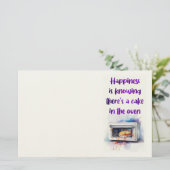Zoete cake ontwerp briefpapier (Staand voorkant)