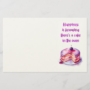 Zoete cake ontwerp briefpapier