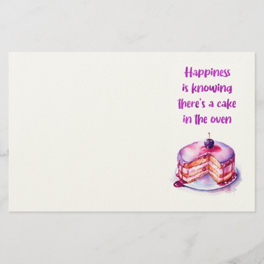Zoete cake ontwerp  briefpapier (Voorkant)