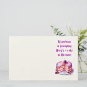 Zoete cake ontwerp  briefpapier (Staand voorkant)