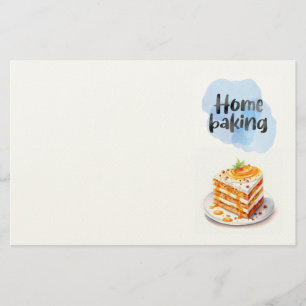 Zoete cake ontwerp briefpapier