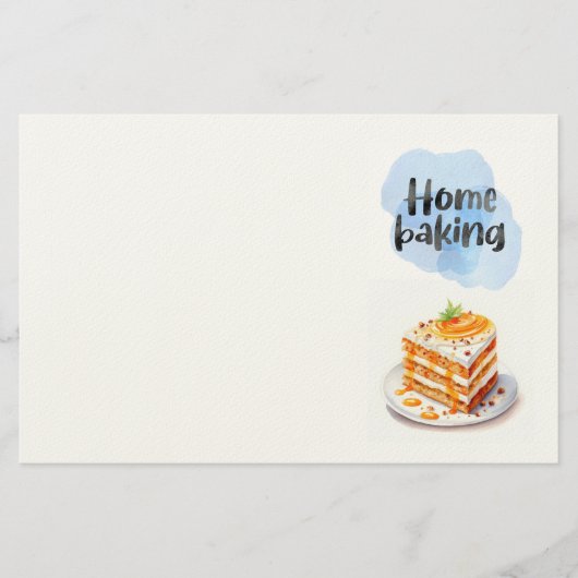 Zoete cake ontwerp briefpapier (Voorkant)