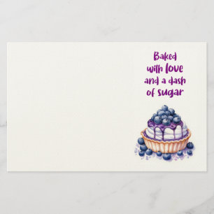 Zoete cake ontwerp briefpapier