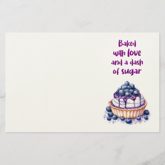 Zoete cake ontwerp briefpapier (Voorkant)