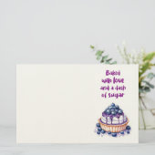 Zoete cake ontwerp briefpapier (Staand voorkant)
