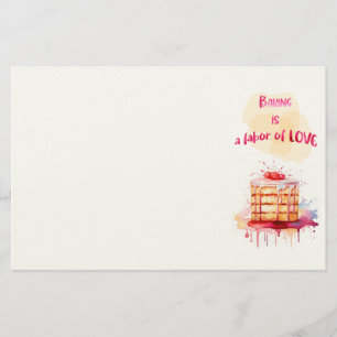 Zoete cake ontwerp briefpapier