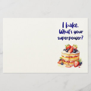 Zoete cake ontwerp briefpapier