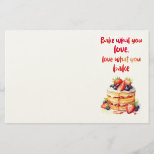 Zoete cake ontwerp briefpapier