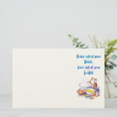 Zoete cake ontwerp briefpapier (Staand voorkant)