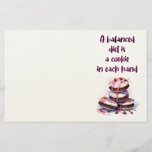 Zoete cake ontwerp briefpapier