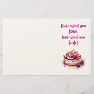 Zoete cake ontwerp briefpapier