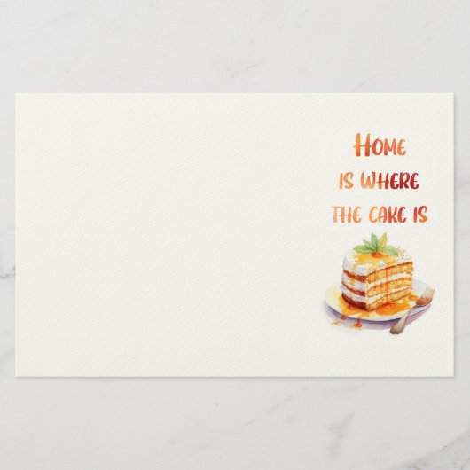 Zoete cake ontwerp briefpapier (Voorkant)